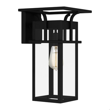 Quoizel Markley 1-Light Earth Black Outdoor Wall Lantern MKL8408EK